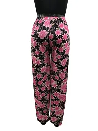 Women Satin Floral Print Pajama-thumb2