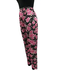 Women Satin Floral Print Pajama-thumb1