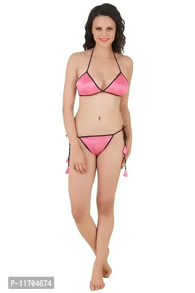 Stylish Pink Bra And Panty Set For Women-thumb4