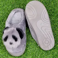 CLYMAA Winter Home Slippers , Non-Slip , Soft ,Fur,Warm with Soft Rubber Sole (WSL21250020GY36)-thumb4