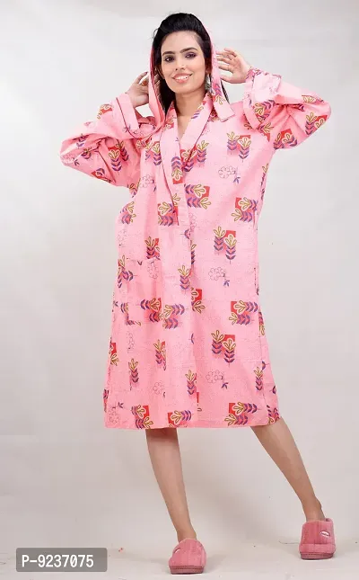 Buy CLYMAA� Pure Cotton Free Size Robe/House Coat/Night Gown (Fit