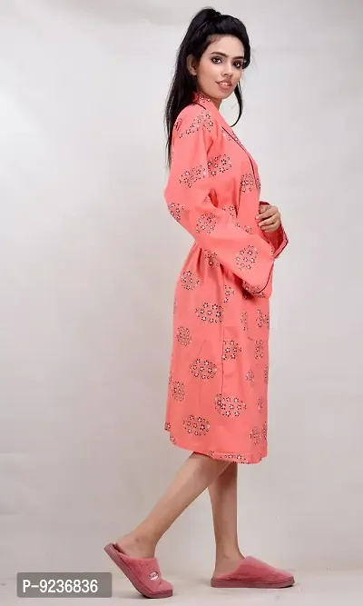 Buy CLYMAA� Pure Cotton Free Size Robe/House Coat/Night Gown (Fit