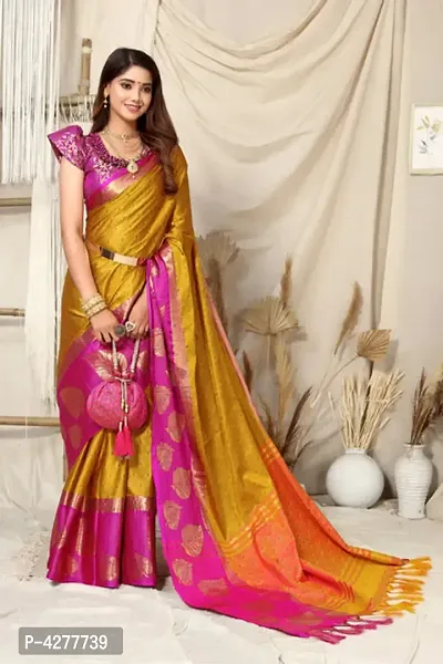 PURE SATIN NYLON TWO TONE WEAVING WORK SAREE WITH MATCHINNG SILK BLOUSE  PIECE | eBay