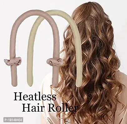 Agasti Silk curling ribbon, heatless hair curling set with2 Scrunchies, silk satin curler ribbon set, heatless curls(pack of 1) (brown)-thumb3