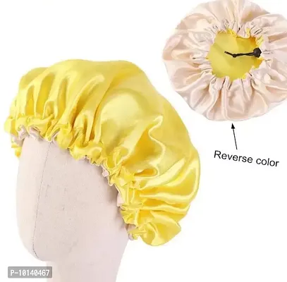 Agasti Handmade Fully Reversible Luxuries Pure Satin Hair Bonnet satin sleep cap (slip cap6)-thumb2