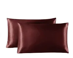 AGASTI Pure Silk Pillowcase, Both Sides 100% Mulberry Silk for Standard Queen King Pillow(PACK OF2) (COMBO12)-thumb1