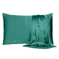 AGASTI Pure Silk Pillowcase, Both Sides 100% Mulberry Silk for Standard Queen King Pillow(PACK OF2) (COMBO1)-thumb1