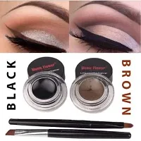 Music Flower 24Hrs Eye Gel Liner 6 G  (Brown, Black)-thumb3