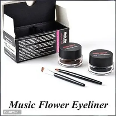 Music Flower 24Hrs Eye Gel Liner 6 G  (Brown, Black)-thumb3