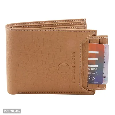 Stylish Brown Solid Leather Passport Holder Wallet For men