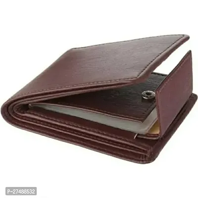 Stylish Brown Solid Leather Passport Holder Wallet For men-thumb0