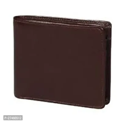 Stylish Brown Solid Leather Passport Holder Wallet For men-thumb0