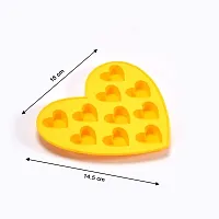 PRts Silicon 10 Cavity Heart Shape Design Chocolate Mould ICE, Jelly Candy Mould-thumb3