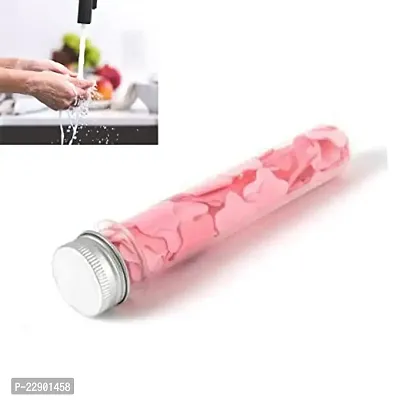 PRts Portable Hand Washing Bath Flower Shape Paper Soap Strips in Test Tube Bottle