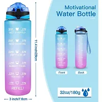 BHOOMI ORGANICS PRts MOTIVATIONAL WATER BOTTLE WITH STRAW  TIME MARKER, BPA-FREE TRITAN PORTABLE GYM WATER BOTTLE, LEAKPROOF REUSABLE, SPECIAL DESIGN FOR YOUR SPORTS ACTIVITY, HIKING, CAMPING-thumb3