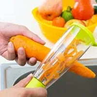 PRts Kitchen Smart Multifunctional Stainless Steel Blade Fruits and Vegetables Peeler with ABS Container-thumb1