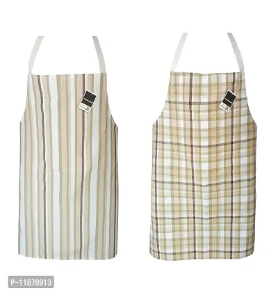 PADHUMAM Cotton kitchen apron for women and men chef aprons (apron check and stripe)