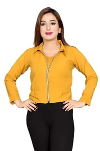 Stylish  Trendy Crop Top  Paired with Summer Jacket Ensemble-thumb2