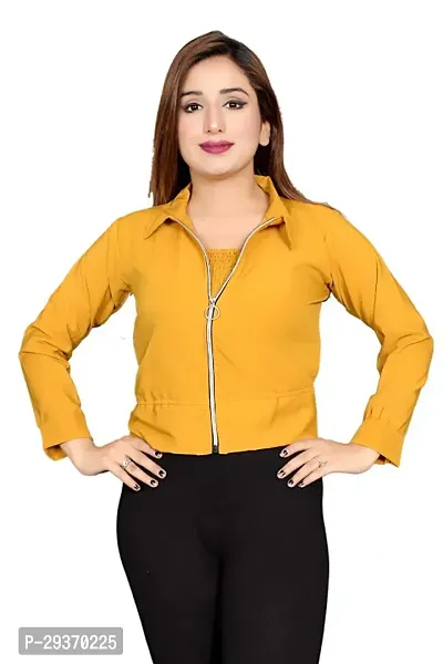 Stylish  Trendy Crop Top  Paired with Summer Jacket Ensemble-thumb3