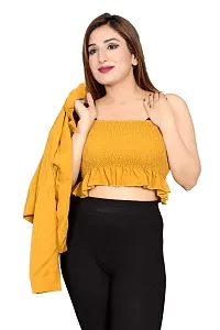 Stylish  Trendy Crop Top  Paired with Summer Jacket Ensemble-thumb1