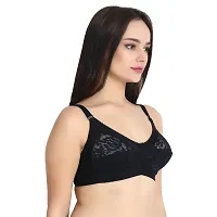 KSB Enterprises Women Net Non-Padded Wire Free Regular Bra | Women Net Bra Full Coverage | Wire Free Non Padded Seamless Bra for Women | Cup Type - C-thumb4