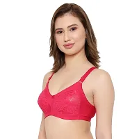 KSB Enterprises Women Net Non-Padded Wire Free Regular Bra | Women Net Bra Full Coverage | Wire Free Non Padded Seamless Bra for Women | Cup Type - C-thumb1