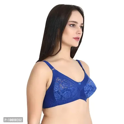 KSB Enterprises Women Net Non-Padded Wire Free Regular Bra | Women Net Bra Full Coverage | Wire Free Non Padded Seamless Bra for Women | Cup Type - C-thumb5