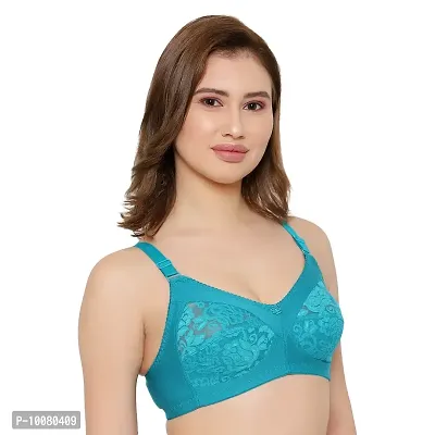 KSB Enterprises Women Net Non-Padded Wire Free Regular Bra | Women Net Bra Full Coverage | Wire Free Non Padded Seamless Bra for Women | Cup Type - C-thumb5