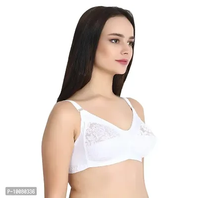 KSB Enterprises Women Net Non-Padded Wire Free Regular Bra | Women Net Bra Full Coverage | Wire Free Non Padded Seamless Bra for Women | Cup Type - C-thumb5