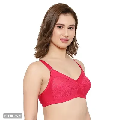 KSB Enterprises Women Net Non-Padded Wire Free Regular Bra Red-Blue-thumb4