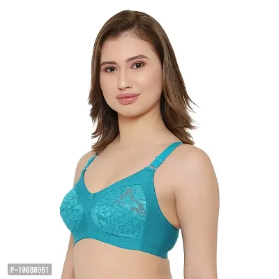 KSB Enterprises Women Net Non-Padded Wire Free Regular Bra | Women Net Bra Full Coverage | Wire Free Non Padded Seamless Bra for Women Cup Size-B-thumb2