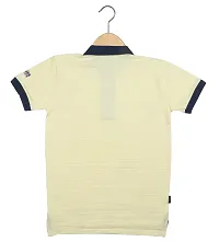 Stylish Yellow Cotton Printed Half Sleeve Tees For Boys-thumb2