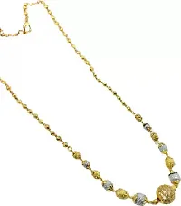 RHOSYN Artificial Imitation Jewellery Elegant Stylish Ethnic Casual Wear Moti Mala Gold Platinum 2 Tone AD Balls Dokiya Chain (SHM DKY 100 CHAIN CPY4)-thumb3