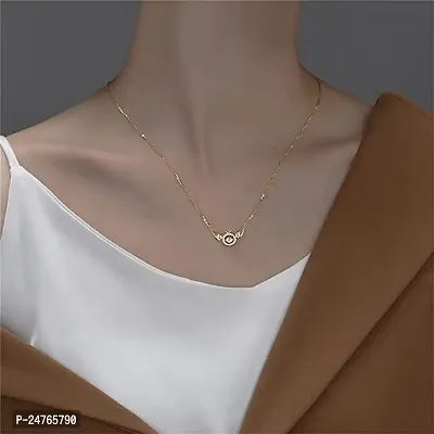 RHOSYN Artificial Imitation Angel Wings Pendant with Gold Plated Necklace Chain Jewellery Elegant Stylish Party Casual Wear Movable American Diamond Chain(JS Chain ANGL65 W CPY)-thumb3