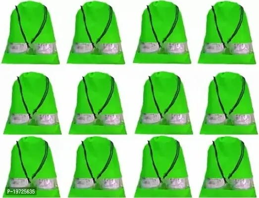 Geetacreation Luggage Covers Dust Proof Shoes Bag 12 Pcs Your Footwear From Water/Dust  (Green)