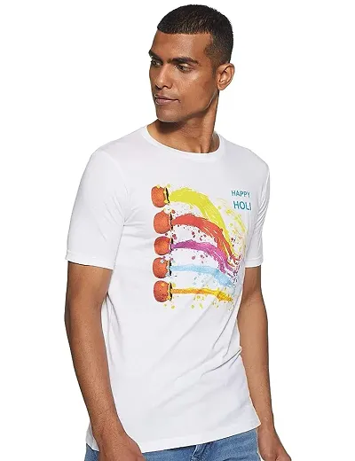 Stylish Fancy Polycotton Round Neck T-Shirts For Men