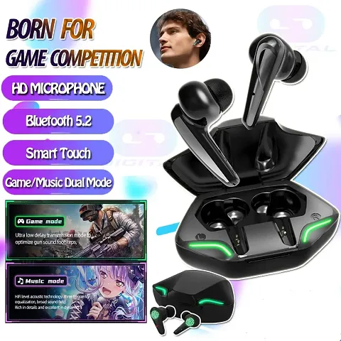 Truly Wireless Gaming in Ear Earbuds with 50ms Low Latency 40Hrs Playtime MEMS with Mic, Bluetooth 5.3, IPX5 Resistant, for Best Calling and Designed for Comfort Gaming