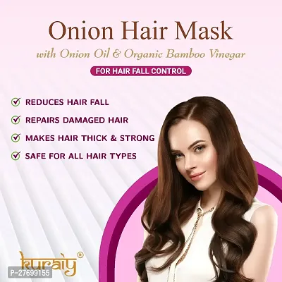 KURAIY ONION Repairing soft and fluffy nourishing and repairing dry and frizzy hair hair mask PACK OF 1-thumb3