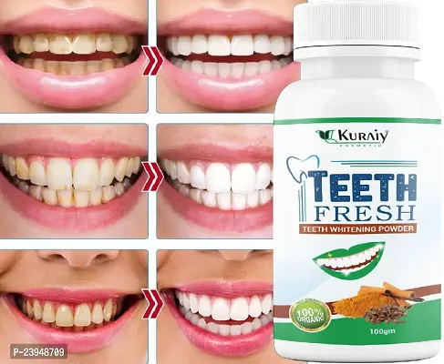 KURAIY Natural Teeth Whitening Powder Oral Hygiene Cleaning Remove Plaque Stains Fresh Breath Oral Dental Bleaching Hygiene Tooth Care