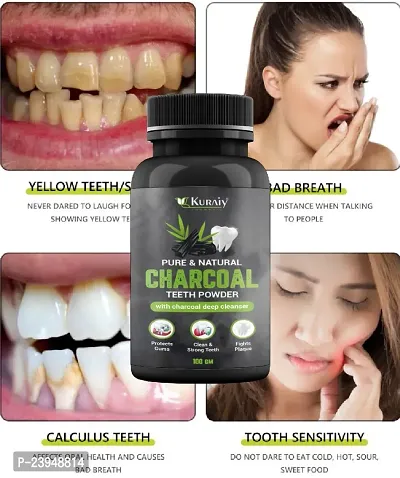 KURAIY Tooth whitening powder to remove cigarette stains, coffee, tea plaque stains, fresh breath toothpaste oral care