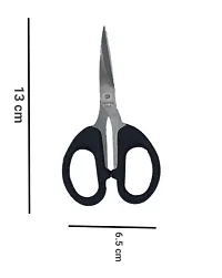 Combo of 1 Stainless Steel Small Size Black Color Scissors for Home or Office work-thumb1