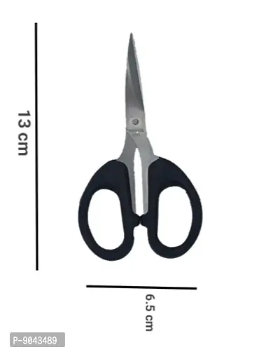 Combo of 2 Stainless Steel Small Size Black Color Scissors for Home or Office work-thumb2