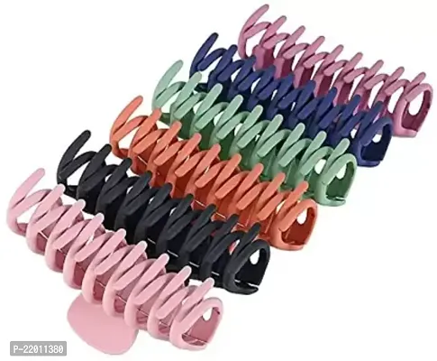 Trendy Club Hair Clutcher With Clips for Women Pack of 6 Hair Claw (Multicolor)-thumb0