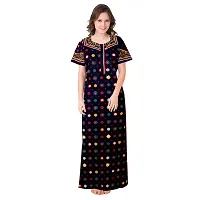 Elegant Multicoloured Cotton Printed Nighty For Women Pack Of 2-thumb3