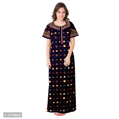 Elegant Multicoloured Cotton Printed Nighty For Women Pack Of 2-thumb4