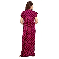 Elegant Multicoloured Cotton Printed Nighty For Women Pack Of 2-thumb2