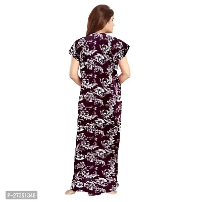 Elegant Multicoloured Cotton Printed Nighty For Women-thumb2