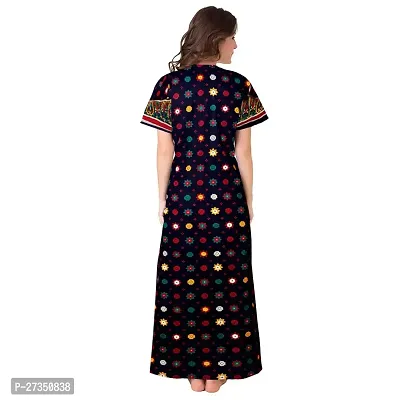 Elegant Multicoloured Cotton Printed Nighty For Women Pack Of 2-thumb5