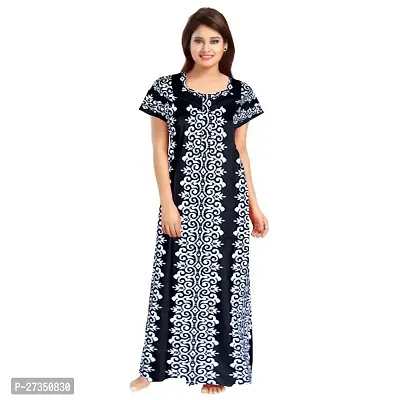 Elegant Multicoloured Cotton Printed Nighty For Women Pack Of 2-thumb2