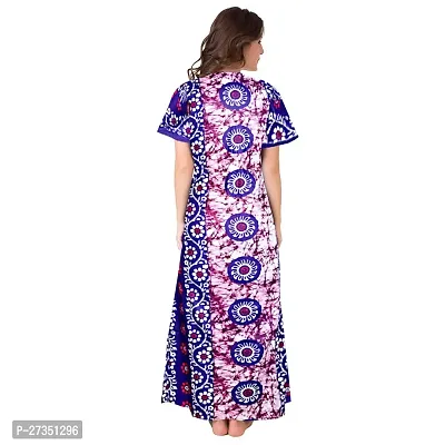 Elegant Multicoloured Cotton Printed Nighty For Women-thumb2